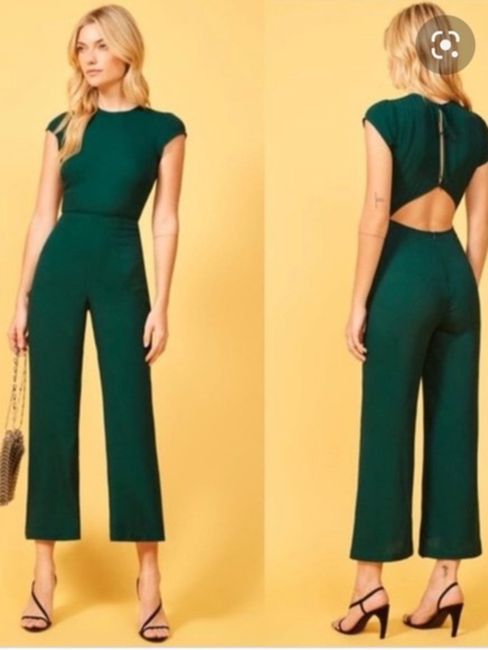 REFORMATION Mayer open back wide leg jumpsuit